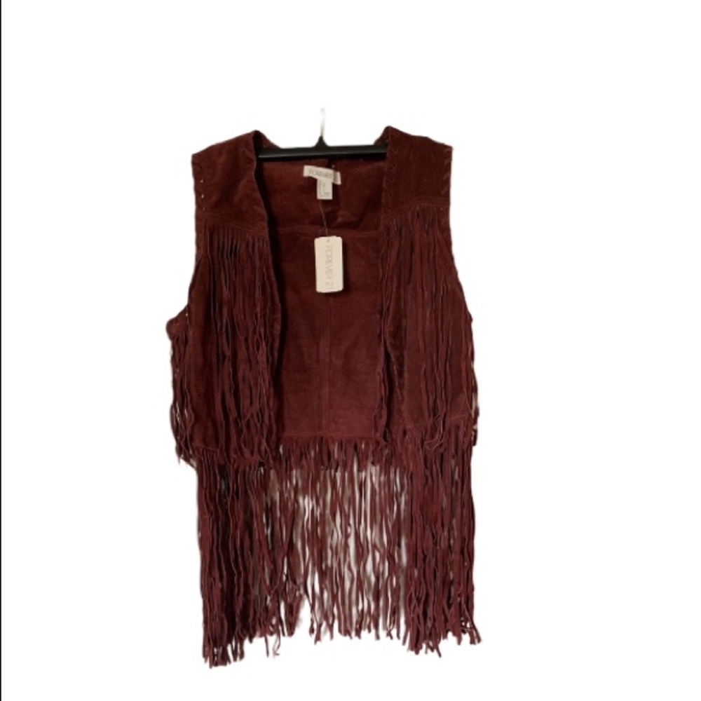 Burgundy , maroon suede vest